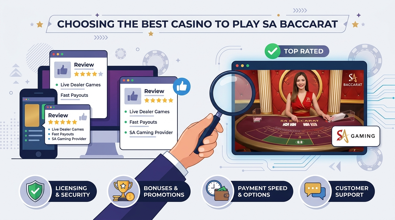 SA Baccarat ကစားရန် အကောင်းဆုံး ကာစီနိုကို ရွေးချယ်ခြင်း